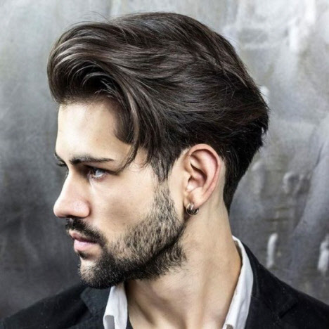 Frisurer med skæg til kort, mellemlangt og langt hår. Foto af fashionable mænds haircuts